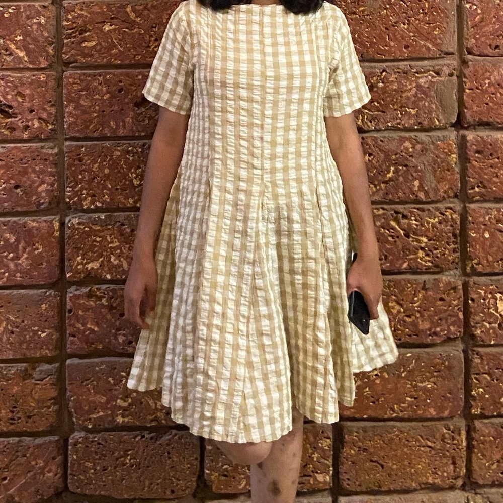 Cotton checks one piece - Picture 2 of 2